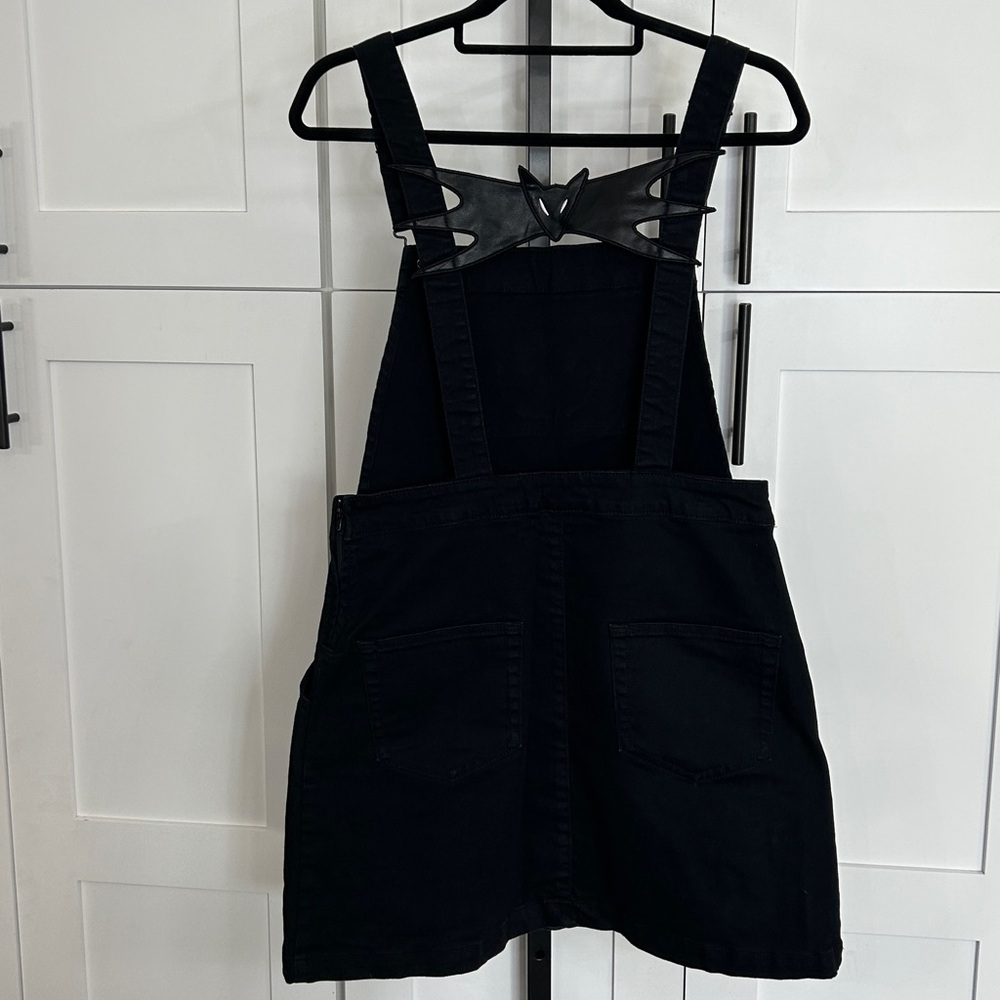 Disney Nightmare Before Christmas Jack The Skeleton Jean Overall Dress - M - EUC - Picture 5 of 9